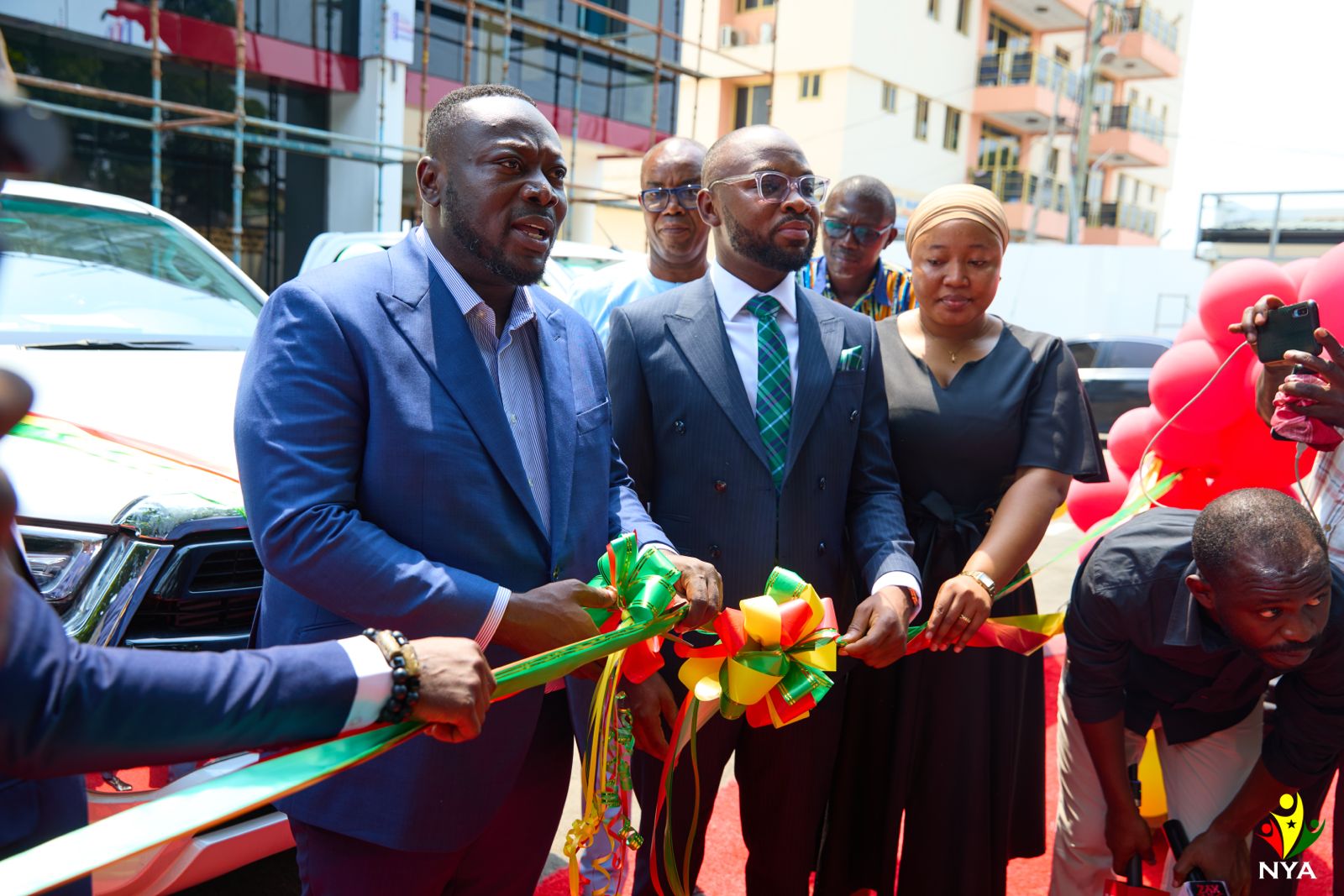 MYDE Hands Over 16 Pickup Vehicles to National Youth Authority