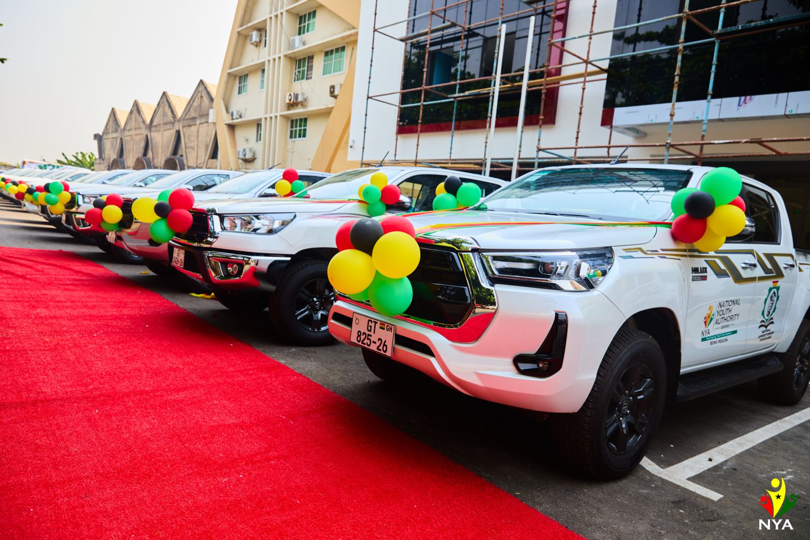 MYDE Hands Over 16 Pickup Vehicles to National Youth Authority