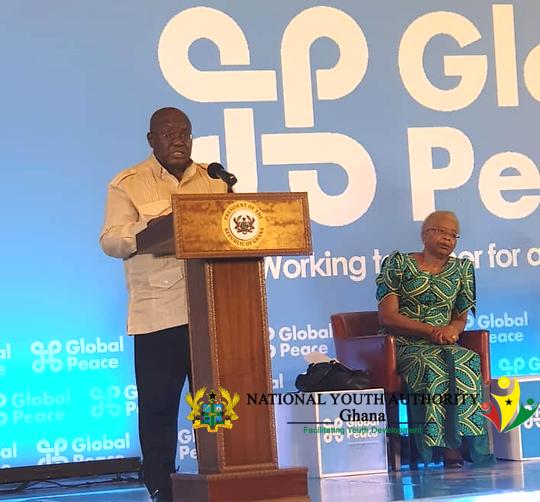  at the maiden editionThe President of Ghana H.E Nana Addo Dankwa Akuffo Addo at the global peace inter generational dialogue (IDG) sessions 